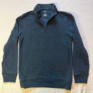 Sonoma Men's Dark Blue Quarter Zip-Up Sweater Size‎ Small